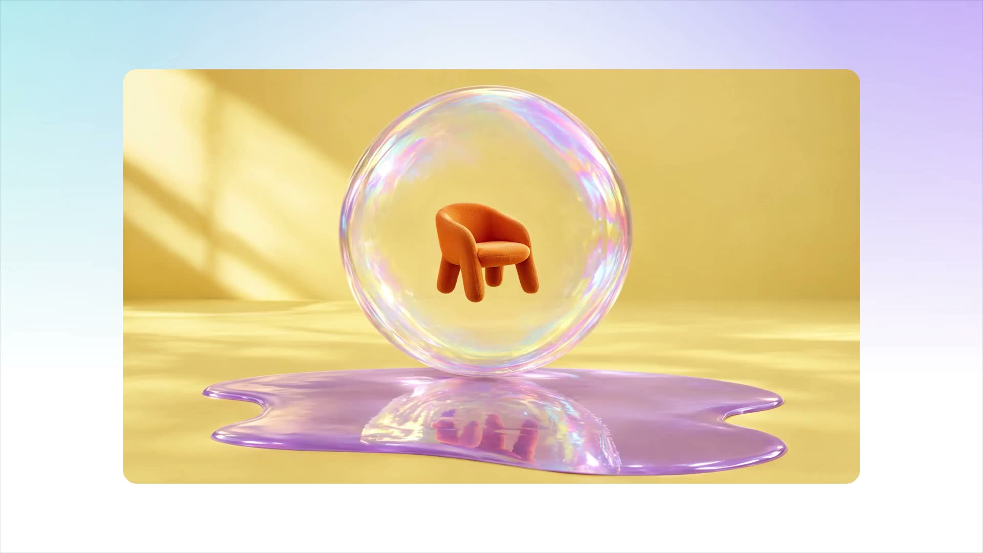 Canva Craft official demo: translucent bubble chair prompt reference