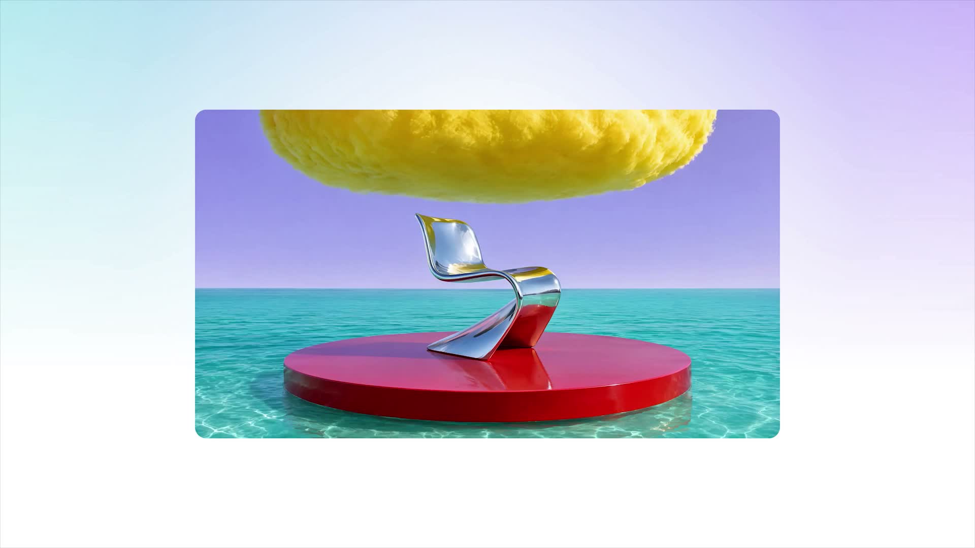 Canva Craft A silver chair above turquoise water — official Canva showcase